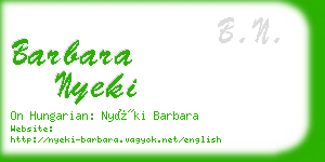 barbara nyeki business card